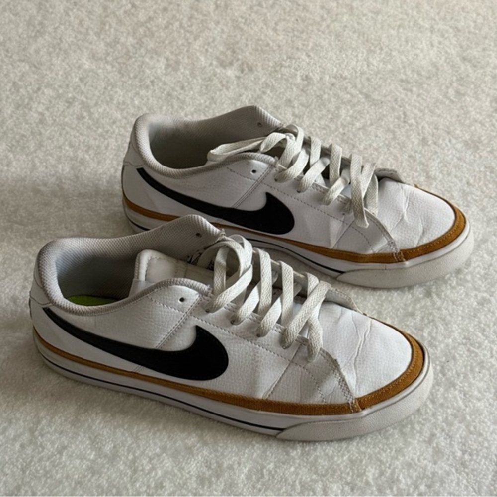 Nike Court Legacy Sneakers White Black Low Top Women’s Size 9.5 Streetwear - Picture 5 of 14